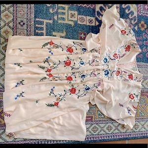 Blush embroidered maxi dress.